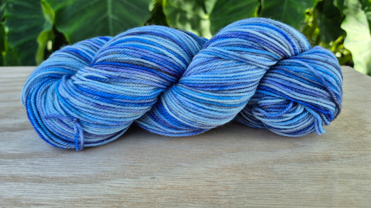 Texas Bluebonnets - Hand Dyed DK Superwash Merino Wool Yarn
