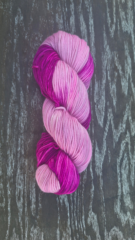 Pretty in Pink - Hand Dyed DK 100% Fine Superwash Merino Wool Yarn