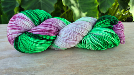 Tiptoe through the Tulips - Hand Dyed Fingering Sock Yarn
