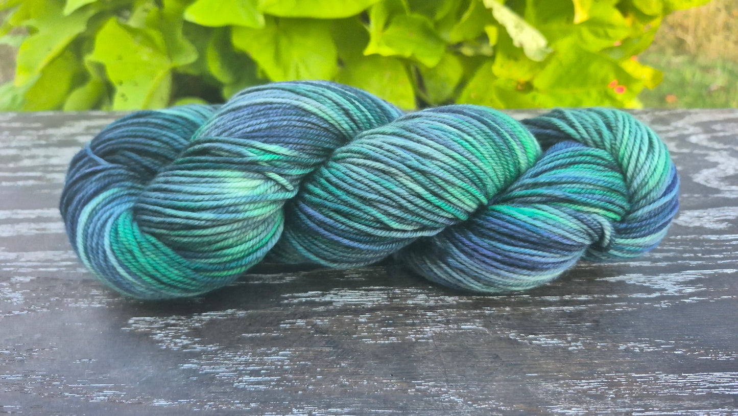 Nightfall - Hand Dyed DK 100% Fine Superwash Merino Wool Yarn